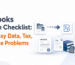 Zoho Books migration checklist showing data, tax, invoice, and GST setup steps