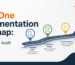 Zoho One Implementation Roadmap banner showing a step-by-step business implementation journey from audit to go-live with roadmap graphics and Trigya Innovations branding.