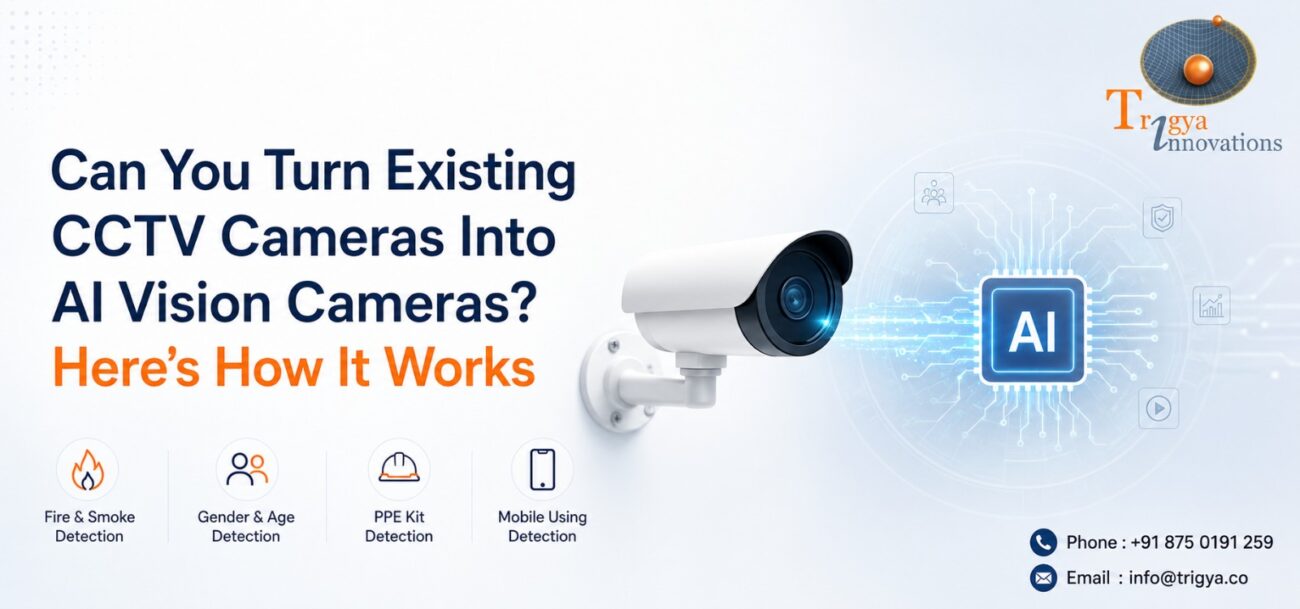Existing CCTV cameras upgraded with AI vision technology using edge AI